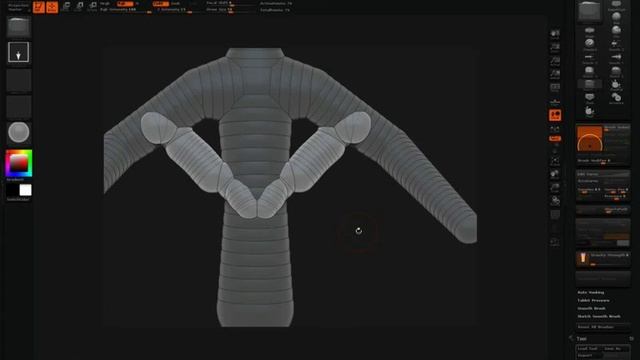 ZBrush Tutorial (Sketching with ZSpheres Basics) - Armature Brush смотреть онлайн
