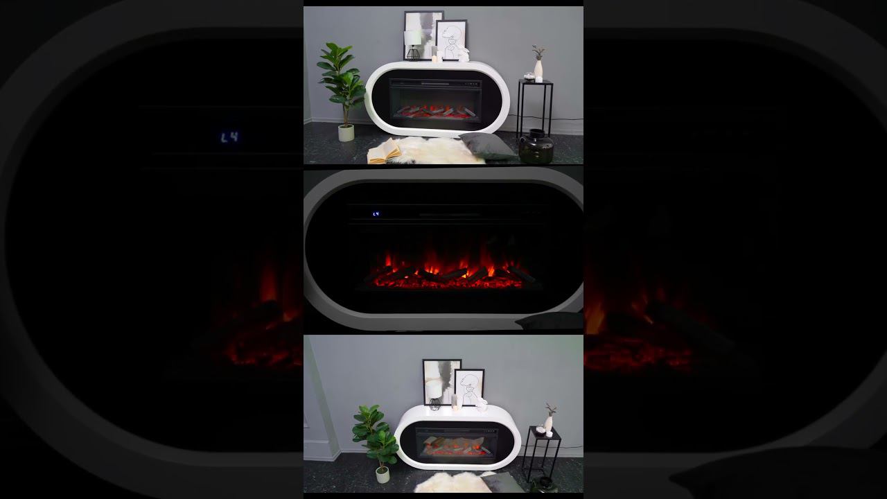 Каминокомплект Ellips с очагом Vision 42 LOG #dantexgroup #электрокамин #fireplace #design #камин смотреть онлайн