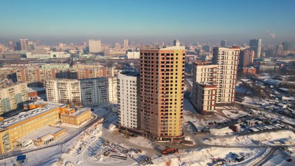 Квартал "Беринг" в Новосибирске - Ход строительства Январь 2024
