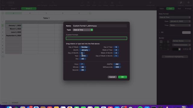Date Format in Numbers App in Mac смотреть онлайн