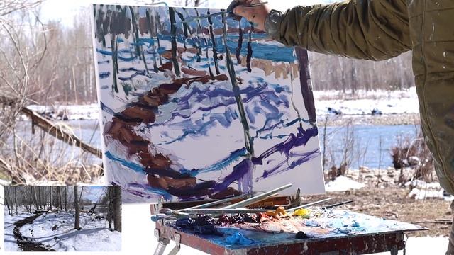 Plein Air Painting: April Snow