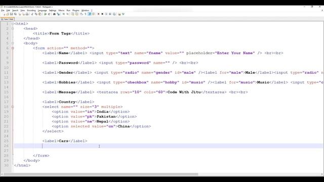 HTML Form Tag Tutorial in Hindi - Part - II смотреть онлайн