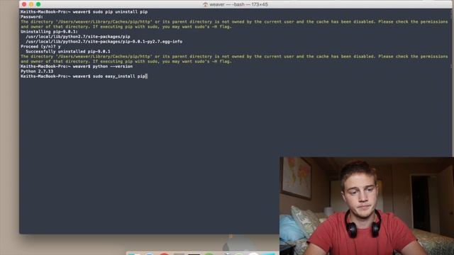 Installing Pip & Uninstalling Pip (Python Package Manger) for Mac OSx in one line смотреть онлайн