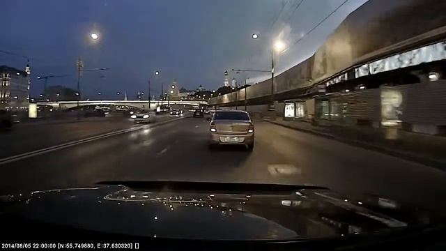 VisionDrive VD-9600 WHG-B. Видеозапись ночью - фронтальная камера смотреть онлайн