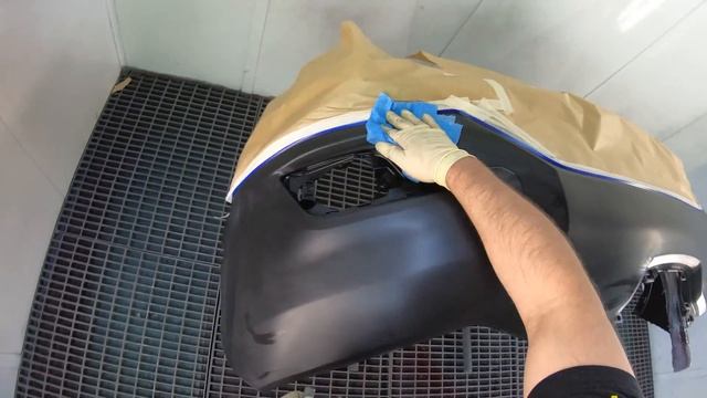 Car painting | How to prepare & masking NEW bumper for painting | NON sanding Primer PPG DP4000 смотреть онлайн