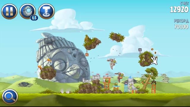 Мультик Игра для детей Энгри Бердс. Прохождение игры Angry Birds [199] серия смотреть онлайн