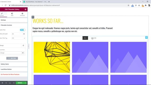 Convert PSD to Elementor | Part 8 Create portfolio section with filterable gallery смотреть онлайн