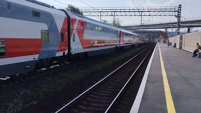 "Это свершилось"! Электровоз ЧС6-029 Санкт-Петербург - Москва проезжает платформу Лихоборы. смотреть онлайн