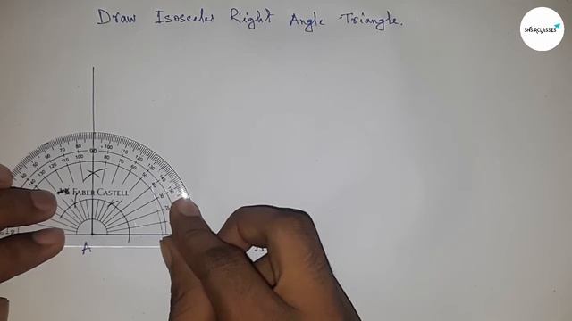 How to draw an isosceles right angle triangle using compass. shsirclasses. смотреть онлайн