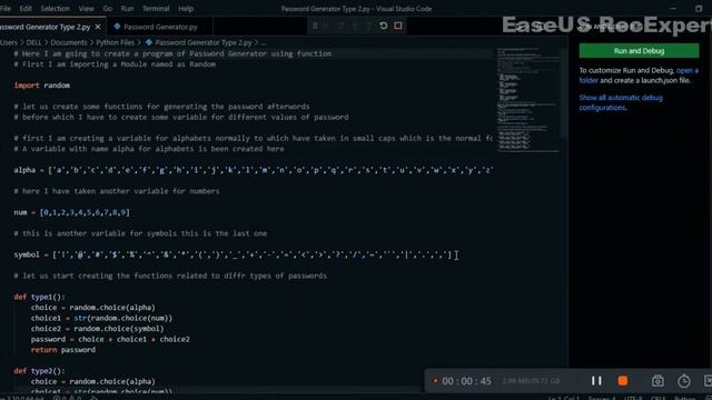 Random Password Generator with Python | Python Programming | #2 | Techup Guys смотреть онлайн