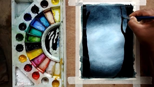 #Halloween Halloween Watercolor Painting: Step by Step Tutorial - Paint with David смотреть онлайн