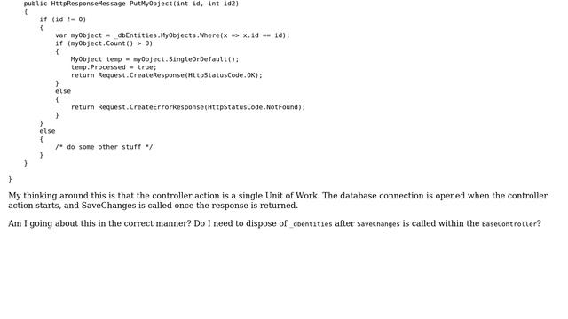 Creating a simple unit of work with Entity Framework and no repository смотреть онлайн