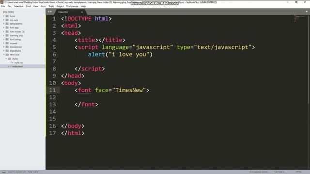 JavaScript love welcome message... смотреть онлайн