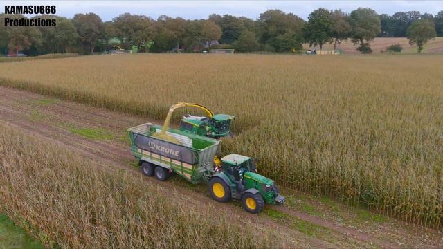 Mais 2023 :  Maisharvest XXL | 2X John Deere 9900i | M. Wegner | Actros Agri Truck | 8 JD Tractors