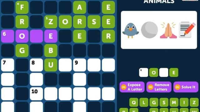 Crossword Quiz ANIMALS Level 8 - Walkthrough смотреть онлайн