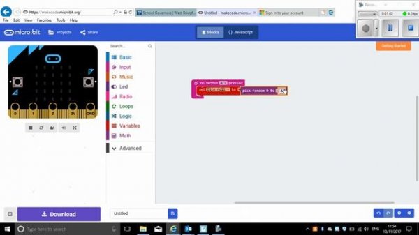 Microbit Tutorial 7   Random number generator