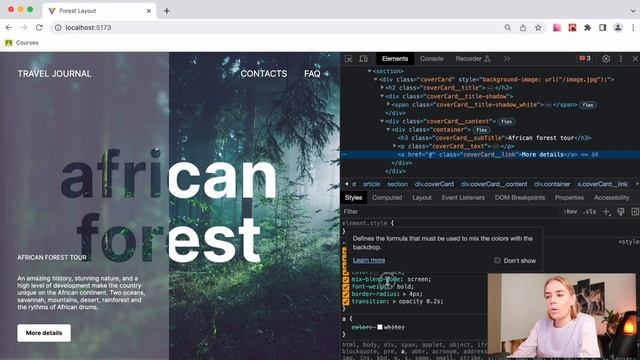 Верстаем прозрачный текст на любом фоне HTML, CSS, React, TypeScript, Vite смотреть онлайн