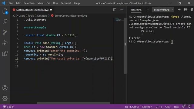 Constants and Variables In Java смотреть онлайн