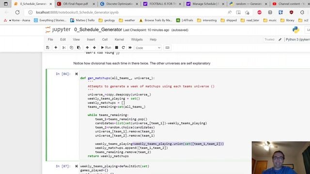 Fantasy Football Schedule Generator in Python!!! Handles Divisional Matchups смотреть онлайн