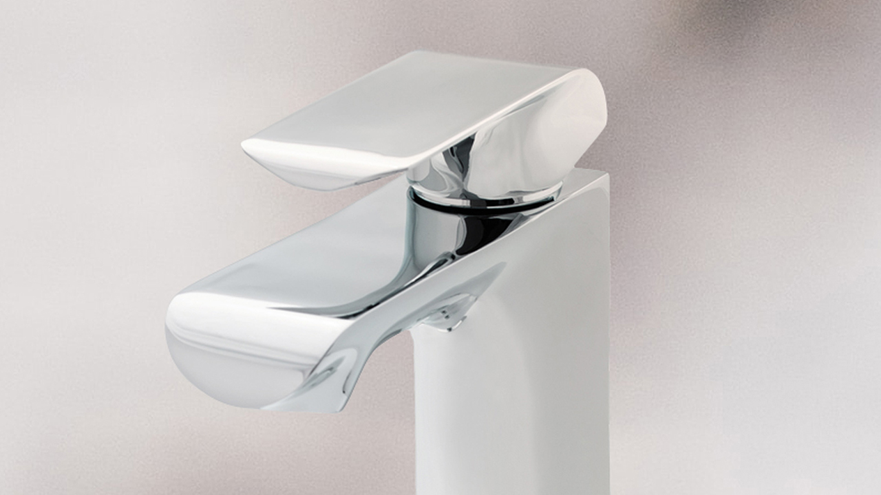 Смеситель для раковины в ванной комнате с изливом удобной формы Swedbe Iris 2210 смотреть онлайн