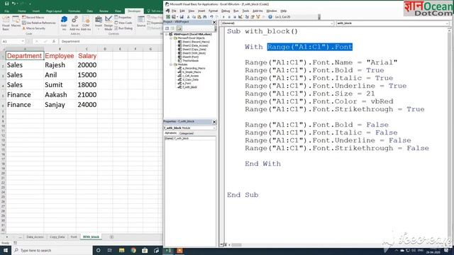 With End With block Excel VBA Macros смотреть онлайн