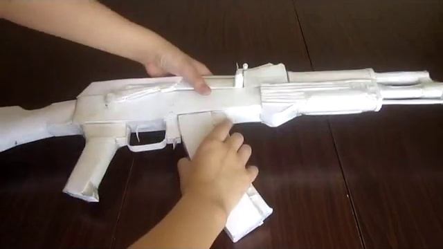 Разборный АК-74М из бумаги