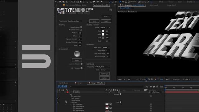 TypeMonkey3D for After Effects Tutorial смотреть онлайн