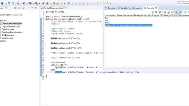 Control Statements In JAVA | Using if statement | if-else | if-else if ladder | Inner if смотреть онлайн