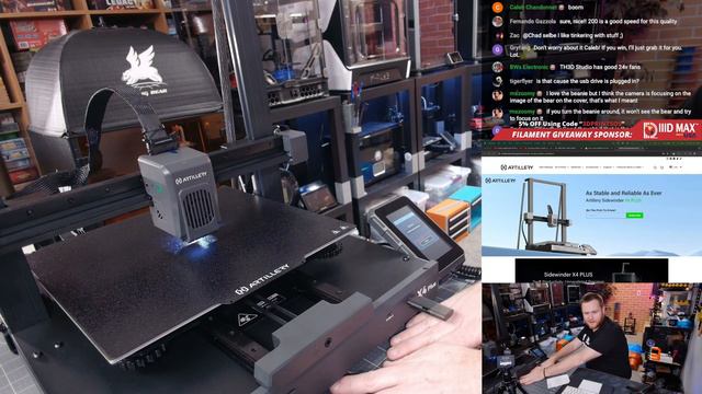 Artillery Sidewinder X4 Plus - Live Unboxing & First Print смотреть онлайн