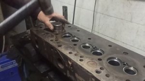 Установка сёдел клапанов в ГБЦ МТЗ