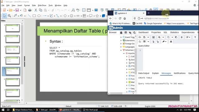 Belajar Database PostgreSQL - 7 Table смотреть онлайн