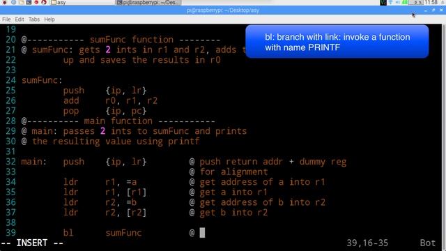 Raspberry Pi Assembly Programming: intro to functions смотреть онлайн