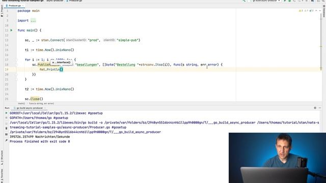 NATS Streaming Tutorial #5: Asynchrones Senden, Acknowledgement & Performanz смотреть онлайн