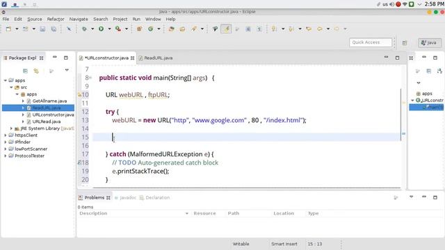 100 JAVA Networking Read using URLconstructor смотреть онлайн