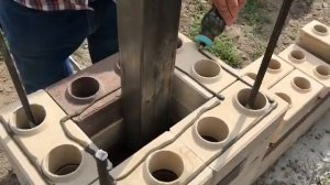 Кладка лего кирпича на забор