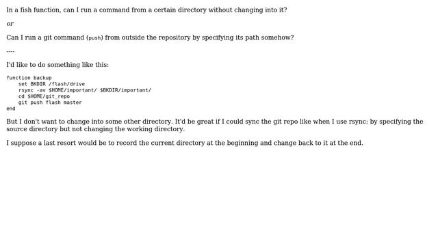 Run git command from an external directory in fish function (2 Solutions!!) смотреть онлайн