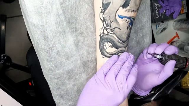 #NAPALMTATTOO Александр Гурьянов: timelapse tattoo смотреть онлайн