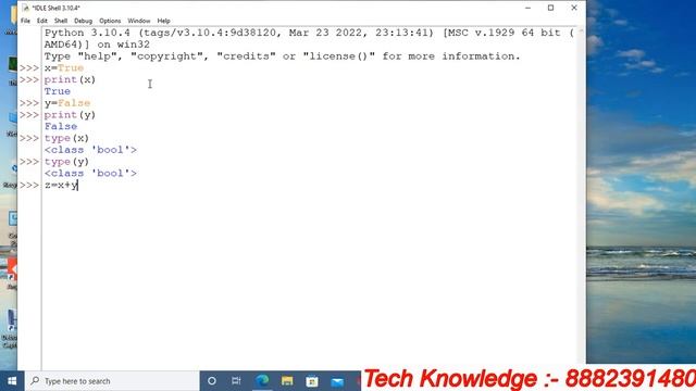 Lecture-9 Python Tutorial || Python Bool Data Type || Boolean in Python In Hindi || смотреть онлайн
