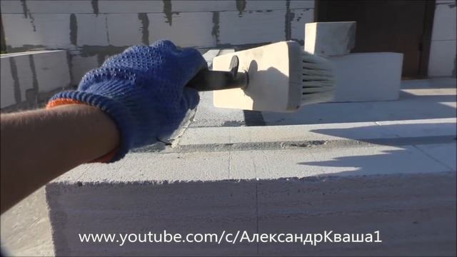 Кладка второго ряда, соединения стен пристройки и дома смотреть онлайн