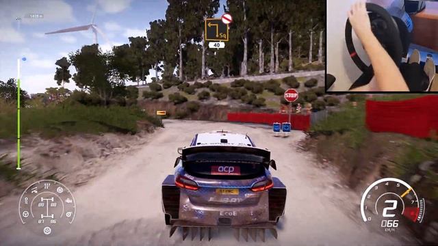 WRC 8 - Ford Fiesta WRC Portugal - Fafe stage (w/steering wheel) | Thrustmaster T300 gameplay смотреть онлайн