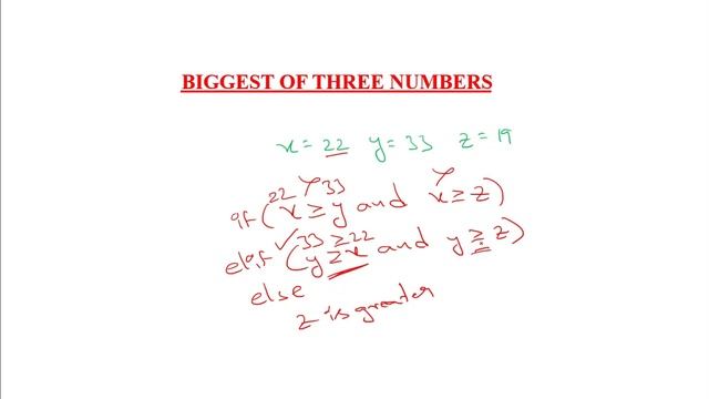 BIGGEST OF THREE NUMBERS IN TELUGU|| PYTHON смотреть онлайн