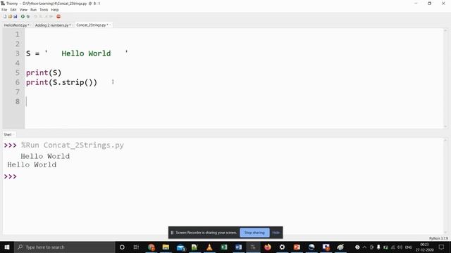 Python String strip, replace functions смотреть онлайн