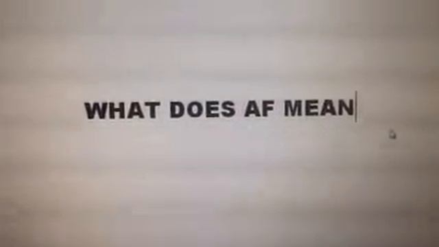 What does af stand for смотреть онлайн