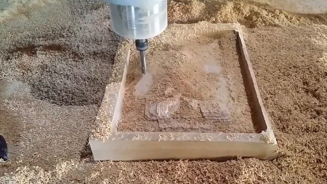 Черновая фрезеровка. Фреза 8мм. Материал бук. смотреть онлайн