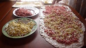 ОоЧень Вкусный Рулет из Лаваша с Ветчиной,яйцом и плавленным сыром.