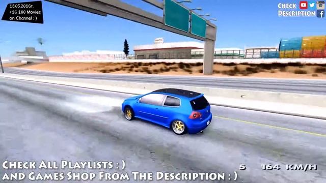 Volkswagen Golf MK5 Lowstance - GTA San Andreas MOD _REVIEW смотреть онлайн