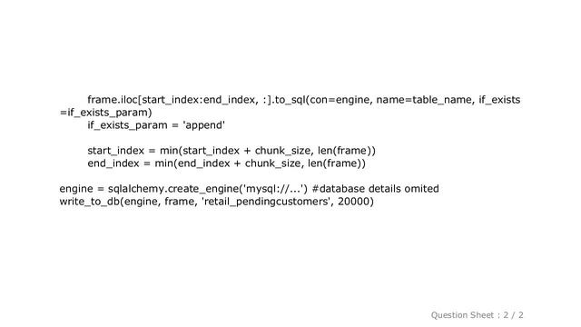 MySQL : Python Pandas - Using to_sql to write large data frames in chunks смотреть онлайн