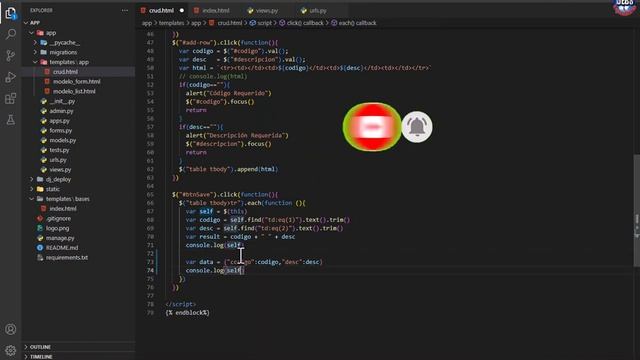 13 Preparando Datos a Enviar ? CRUD - Tabla HTML a PostgreSQL con Django (Python ?) y jQuery ? смотреть онлайн