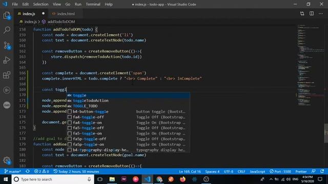 9 - Building A Vanilla JavaScript Todo App From Start To Finish | Toggle tasks and goals смотреть онлайн