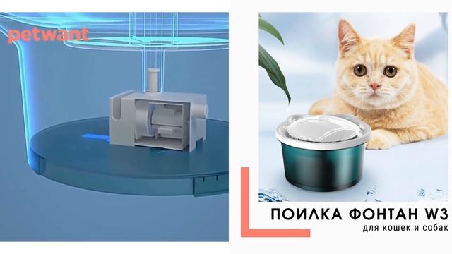 Автопоилка фонтан Petwant W3 для кошек и собак смотреть онлайн